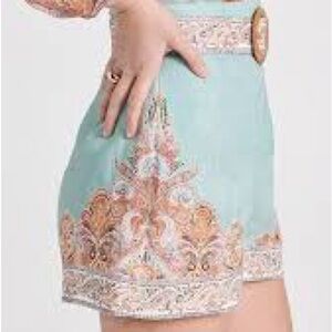 Zimmerman linen shorts size 0 Petite with belt like new!